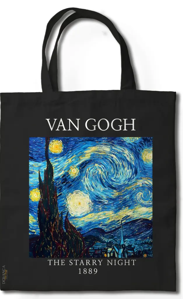 Starry Night Tote Bag (black)